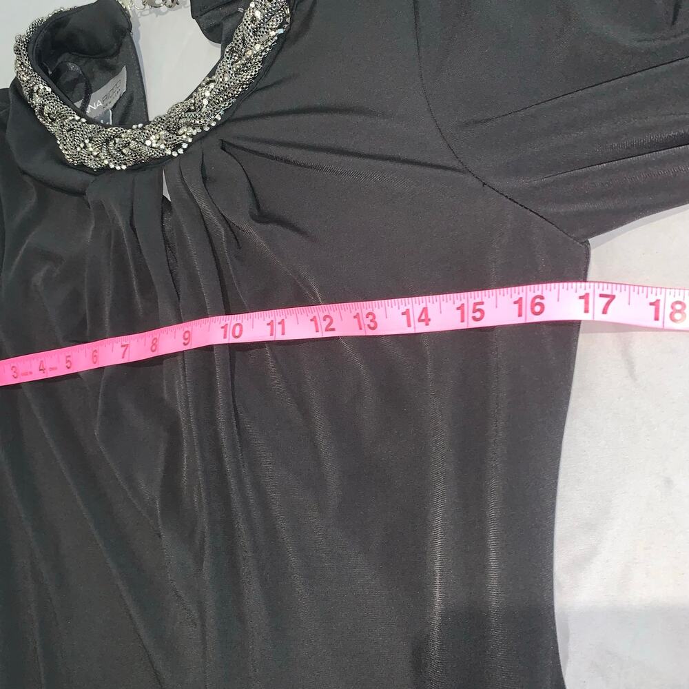 Donna Ricco Black Embellished Neck Dress – Size 4 - NWT - Picture 6 of 12